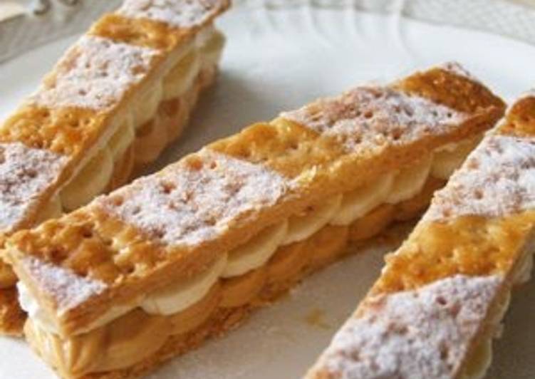 Recipe of Any-night-of-the-week Caramel and Banana Mille-Feuille Using Pie Crusts