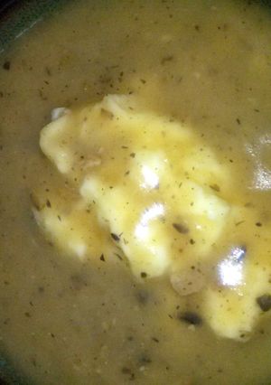 A picture of Momma's overly awesome mushroom gravy.