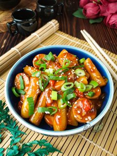 Foto resep Tteokbokki Sosis saus Gochujang Pedas