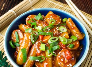 Foto resep Tteokbokki Sosis saus Gochujang Pedas