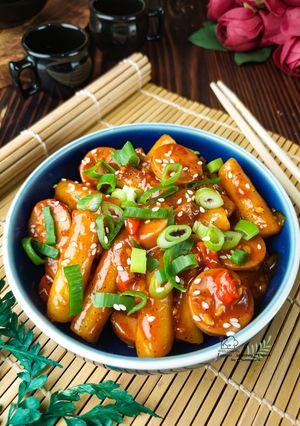 Foto resep Tteokbokki Sosis saus Gochujang Pedas
