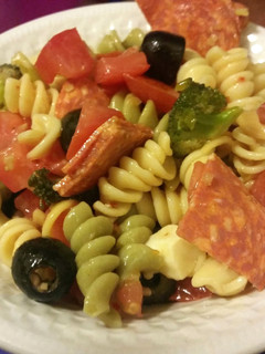 A picture of Italian pasta salad.