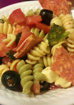 A picture of Italian pasta salad.