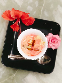 A picture of Pink seviyan kheer / Gulabi seviyan kheer/ vermicelli pudding.