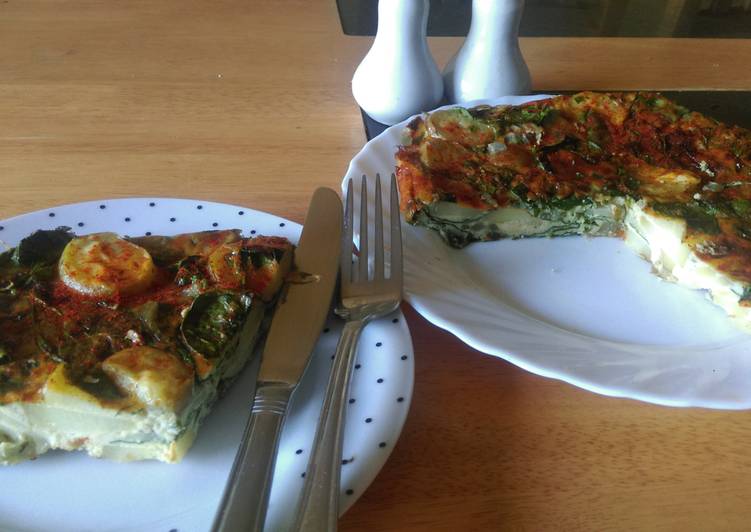 Mandys Potato And Spinach Frittata Recipe By Mandy Cookpad