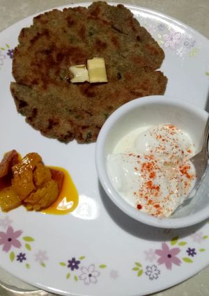 A picture of Spicy Bajra parantha.