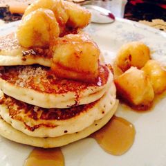 A picture of Syrup Fried Banana Pancakes.