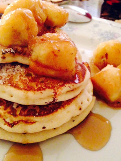 A picture of Syrup Fried Banana Pancakes.