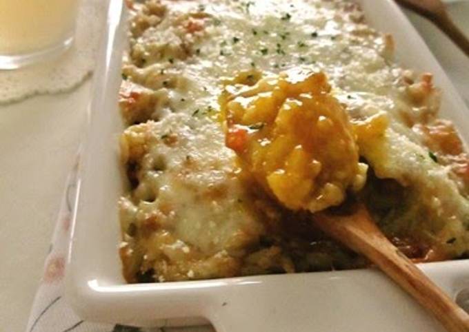 Recipe of Homemade Use Your Leftovers!! Curry Doria with Creamy Eggs