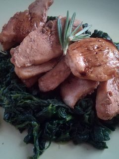 Foto di Pollo e spinaci alla soia