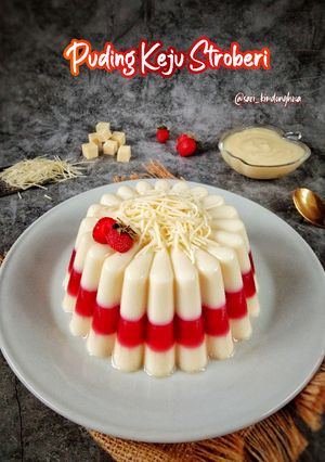 Foto resep Puding Keju Stroberi