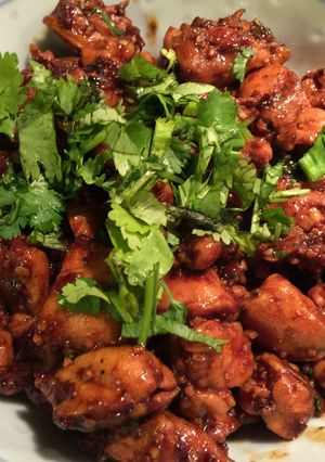 A picture of Manchurian Chicken.