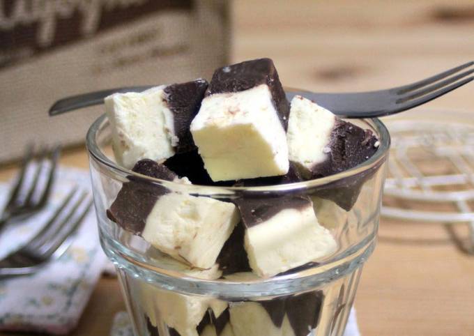 Simple Way to Make Delicious Smooth Chocolate Truffle and Cheese Cubes