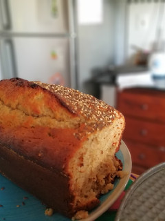 Una foto de Budín de banana fácil