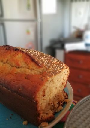Una foto de Budín de banana fácil