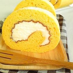 A picture of Light and Airy Chiffon Rolls with Milk Cream Filling.