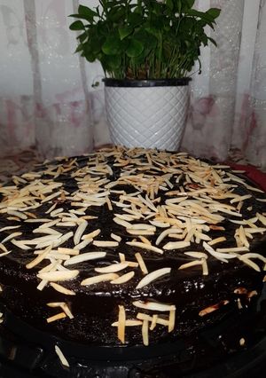 عکسی از دستور کیک شکلاتی بدون شکلات🤪
