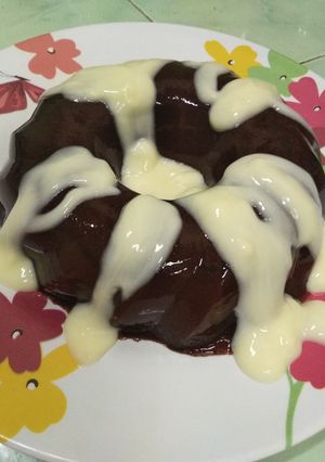Foto resep Puding cokelat plus my vla