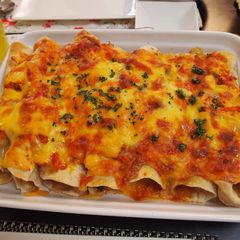A picture of Addictive Mexican Dish Enchilada.
