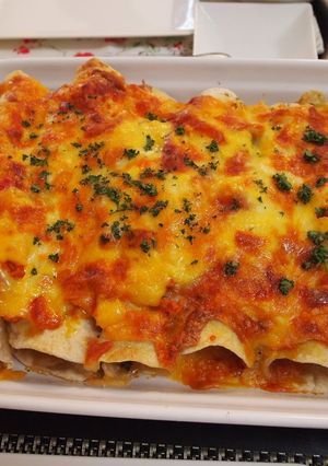 A picture of Addictive Mexican Dish Enchilada.