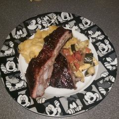 A picture of Hickory Smoked Dr. Pepper ribs.