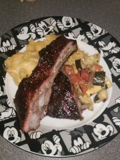 A picture of Hickory Smoked Dr. Pepper ribs.