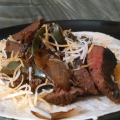 A picture of Venison fajitas.