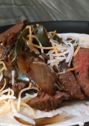 A picture of Venison fajitas.