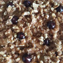 A picture of Banana-Rice-Pecan Delight! No Flour Dessert.
