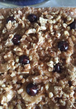 A picture of Banana-Rice-Pecan Delight! No Flour Dessert.