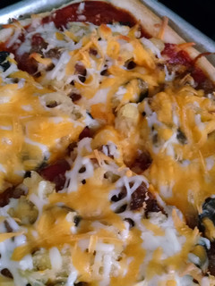 A picture of Home made pizza.