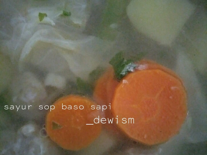 Langkah Gampang Menyiapkan Resep Sayur sop baso sapi yang Enak Banget