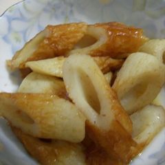 A picture of Chikuwa Simmered in Mentsuyu.