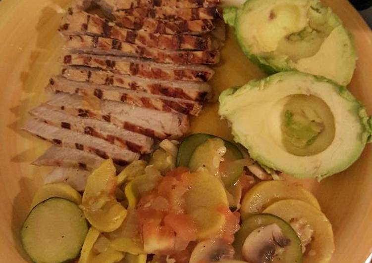 Easiest Way to Prepare Delish Marinated Pork Chops and Cooked
Vegetables.