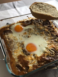Una foto de Huevos al horno con vegetales (Mambo)