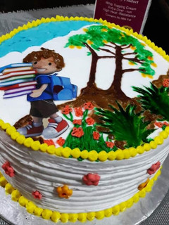 A picture of Vanilla flavoured Hand painted cake.
