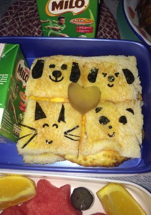 Foto resep Roti bakar special pake telur ala fe'