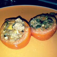 A picture of L's Easy Stuffed Tomatoes.