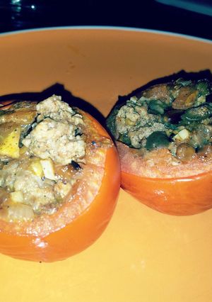 A picture of L's Easy Stuffed Tomatoes.