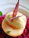 Poached Peaches Scented with Lemon Verbena