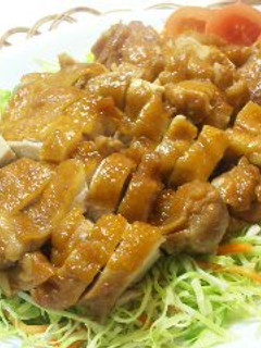 A picture of Simple Chicken Simmered in Soy Sauce.