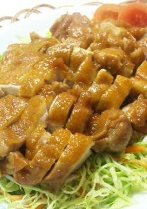 A picture of Simple Chicken Simmered in Soy Sauce.