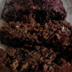 A picture of Chocolate Chocolate Chip Zucchini Beet bread.
