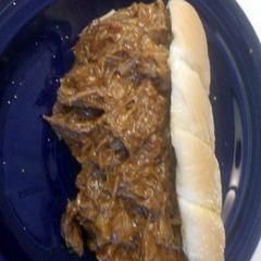 A picture of Oven Baked Pulled Pork with Apple Cider BBQ Sauce.