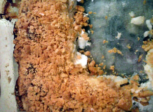 A picture of cheesy ritz baked haddock.