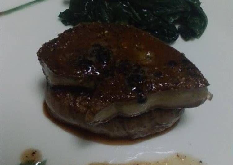 Steps to Prepare Homemade Veal Filet Steak with Foie Gras