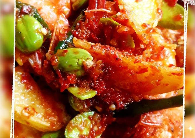 Cara Buat Sambal Udang Kentang Pete Rumahan