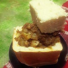 A picture of Durban bunny chow.