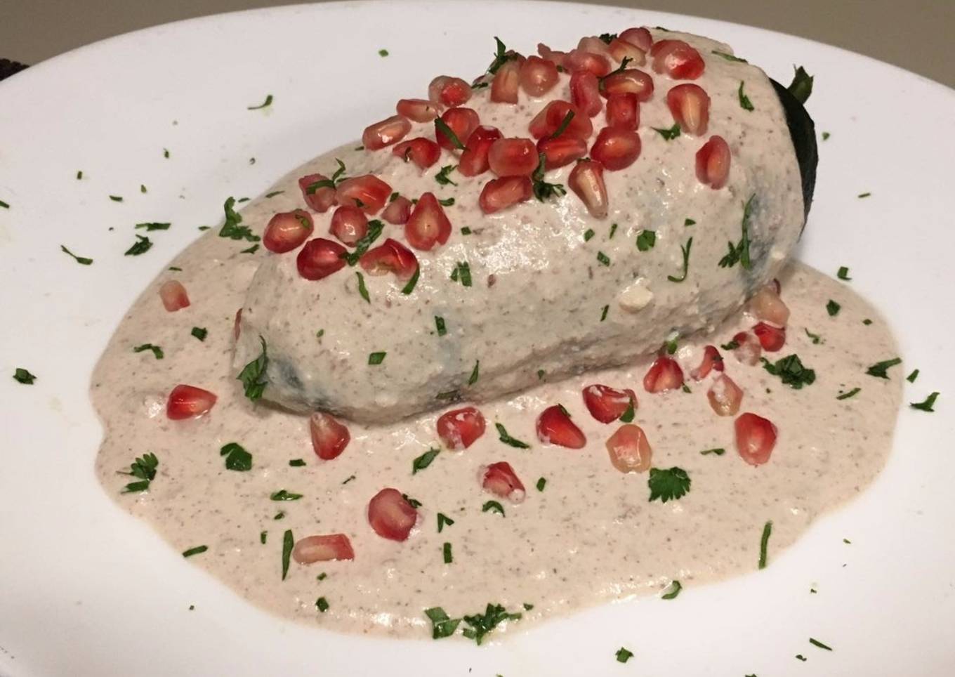 Chile en nogada vegano