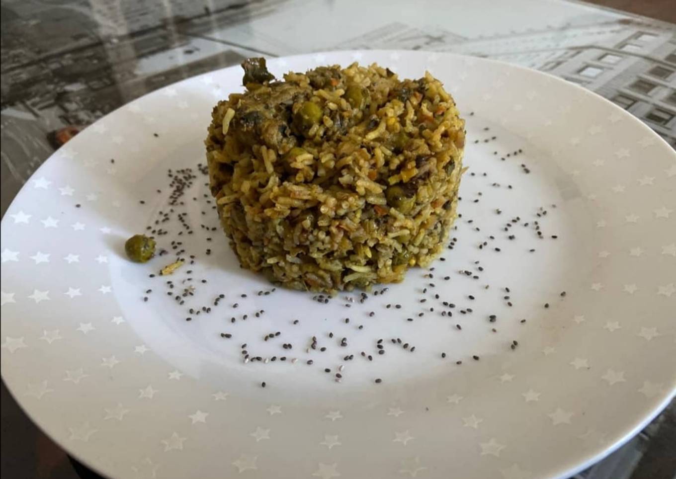 Riz légumes printanier